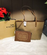 NWT Coach Brown Tote With Matching Wallet, New