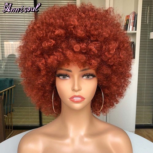 2023 Mujer Negro Mujer Sintético Corto Africano Peluca Esponjoso Cosplay - Imagen 17 de 24