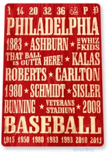 TIN SIGN Philadelphia Baseball Phillies Metal Décor Store Card Shop Cave A567