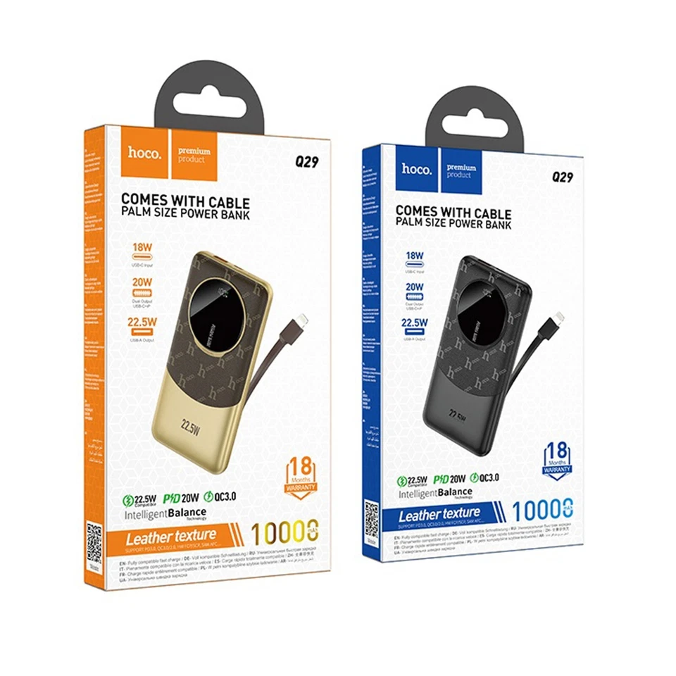 For Hoco Q29 10000mAh Nobility 22.5W+PD20W Fully Compatible Power Bank - Image 2 of 4