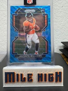 2021 Panini Prizm - Rookie #345 Javonte Williams (RC) BLUE WAVE /199