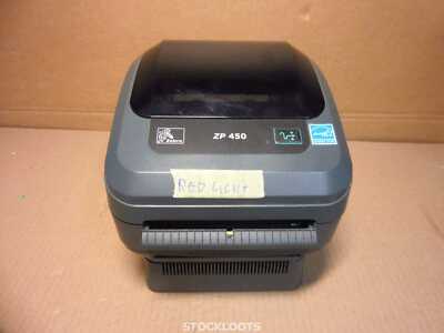 Zebra ZP450 USB Direct Thermo 104mm Label Drucker Printer RED LIGHT ON / DEFECT