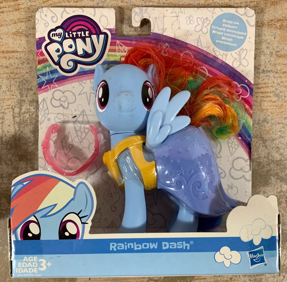 My Little Pony Toy Rainbow Dash Dress-Up Figure – Blue 6-Inch Pony with Fashion Accessories - My Little Pony