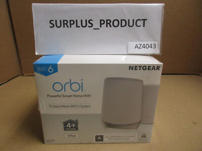 NETGEAR ORBI RBK652S Wi-Fi 6 IEEE 802.11ax ETHERNET WIRELESS ROUTER,Tri Band-NEW