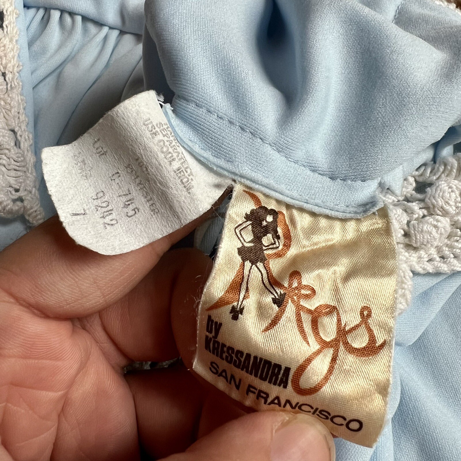 Vintage 70s Rags Kressandra Gunne Coastal French Cott… - Gem