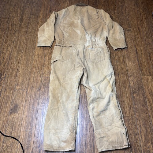 WALLS ZERO ZONE Duck Canvas Quilted Lined Insulated Winter Coverall’s Men’s XL - Picture 4 of 6