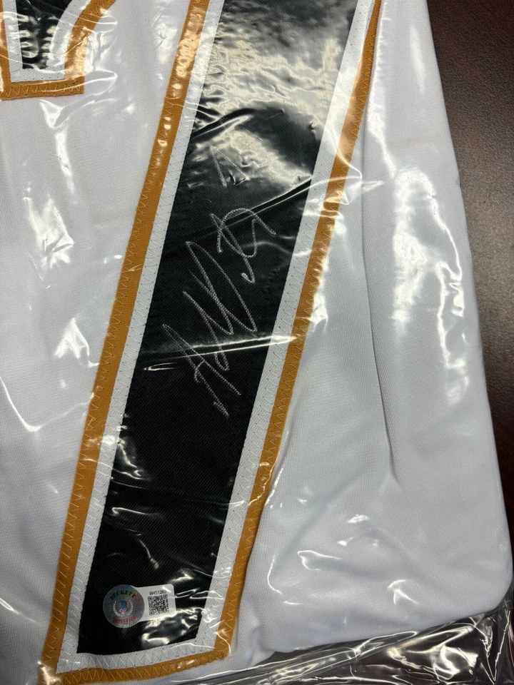 Camiseta deportiva de hockey blanca personalizada autografiada por Adam Oates Washington - Beckett BAS Foto 2 de 4