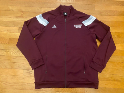 Adidas Mississippi State Bulldogs Full Zip Jacket Large Maroon White ...