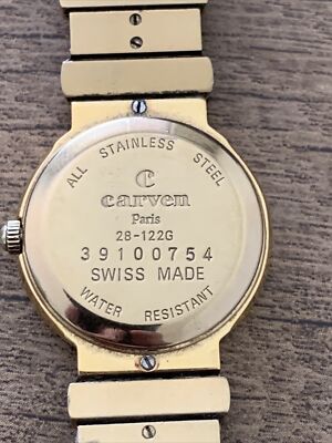 carven Paris ビンテージ　電池新品　 時計 ゴールド/ブラウン carven Paris ビンテージ 電池新品 時計 ゴールド/ブラウン