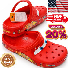 NEW Crocs Lightning McQueen Clog Adult Shoe Limited Classic Disney No Lightup