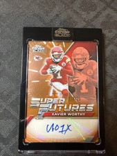 2025 Topps Chrome Black Xavier Worthy SUPER F...