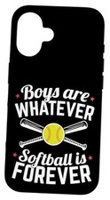 Boys Are Whatever Softball is Forever Teen Girls Player Case iPhone 16