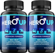 (2 Pack) Hero Up for Men Capsules – HeroUp Vitamin Complex Pills, Energy
