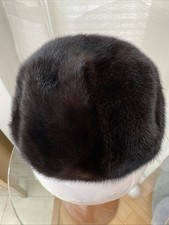 Vintage Brown Real Mink Fur Hat