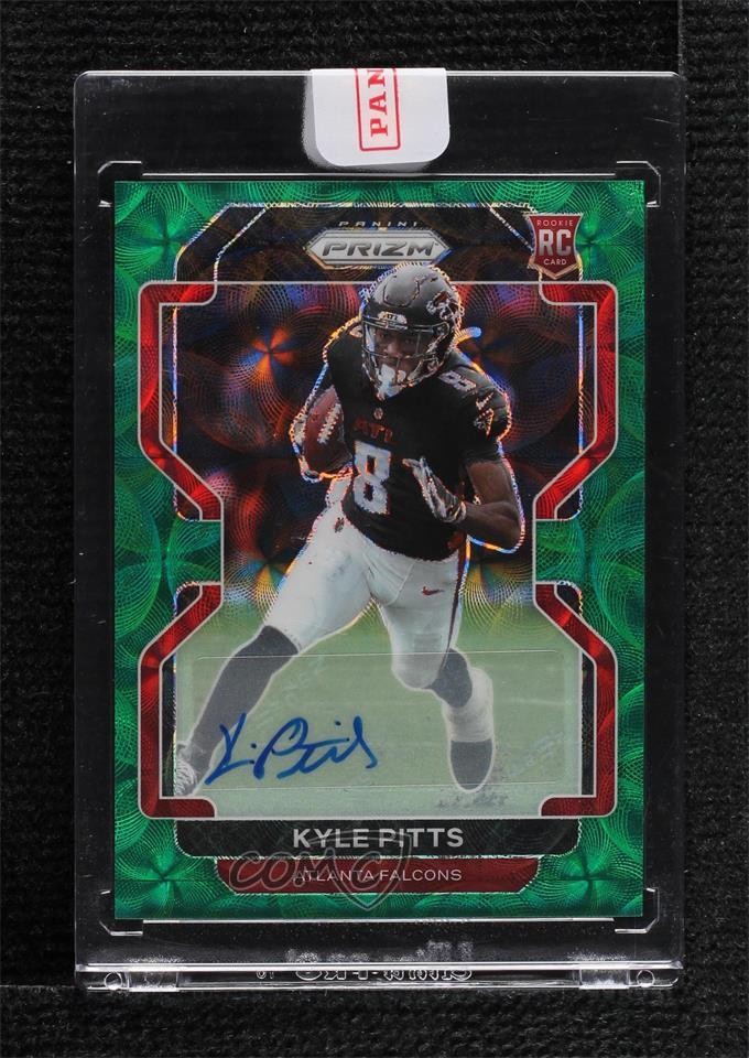 2021 Panini Prizm Green Scope 27/75 Kyle Pitts #341 Rookie Auto RC rf2