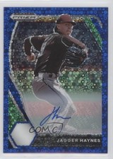 2021 Panini Prizm Draft Picks Blue Donut Circle 2/25 Jagger Haynes Auto 0c2