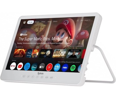 Sylvox 15.6 inch Portable TV 10000 mAh smart Google TV 12V DC 1080P Waterproof