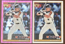 2026 Topps 2 Card Lot Topps ‘91 JEFF BAGWELL Base & Pink Crackle Foil T91-17