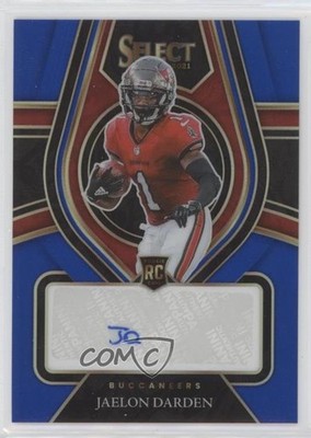 2021 Panini Select Rookie Signatures Blue Prizm 63/75 Jaelon Darden Auto RC pe8
