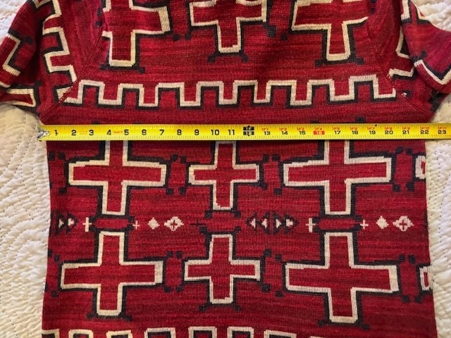 Ralph Lauren Polo Denim Supply Red Aztec Cross Hooded Southwestern Sweater   L image 7