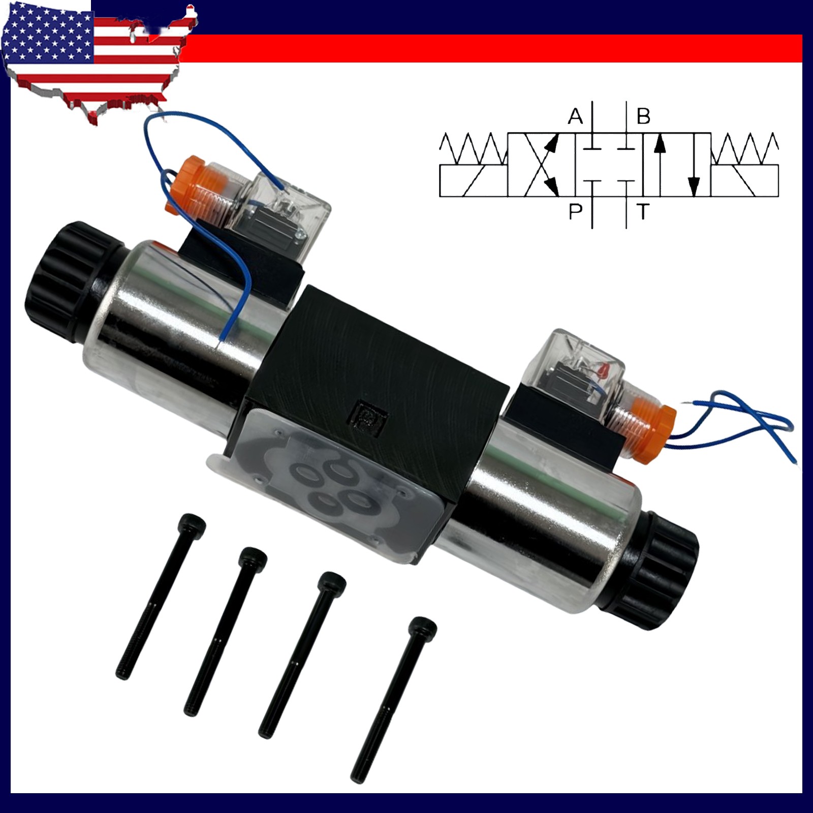 New 4/3-Way Hydraulic Solenoid Valve For Argo-Hytos D03 RPE3-063Z11 01200E1 12V