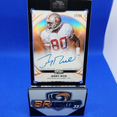 Topps 2025 Chrome Black Ivory Autographs Jerry Rice TCBA-JR Orange /25 Auto