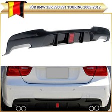 Stoßstange Heckdiffusor Spoiler für BMW 3er E90 E91 M/ LED Carbon Look MP Style