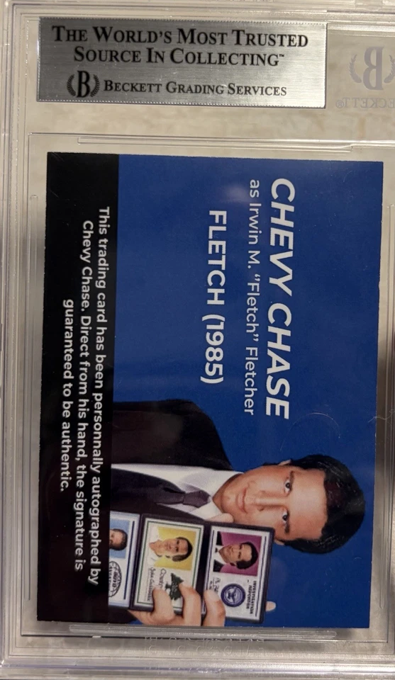 Chevy Chase Signed Autograph 1985 Star Style Fletch Custom Novelty Card Beckett - Image 2 of 2