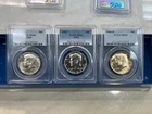 Lot of 3 40% Kennedy Half Dollars PCGS 1966 SMS 1967 SMS 1968-D MS66 MS65 V38