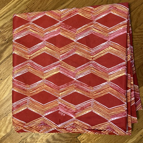 Vera Neumann Indoor Outdoor Rectangular Tablecloth 60" X 120” Red Geometric