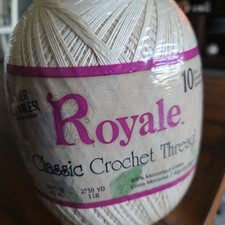 Royale Crochet Thread Classic Size 10 2370 Yards Natural