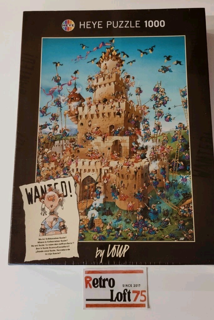 Wanted! Safecracker Suzie. Heye 1000 Piece Jigsaw Puzzle. New & Sealed.