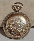 ELGIN FULL HUNTER ORNATE LEAF DESIGN G.F. CASE 6 SIZE 15 JEWEL POCKET WATCH