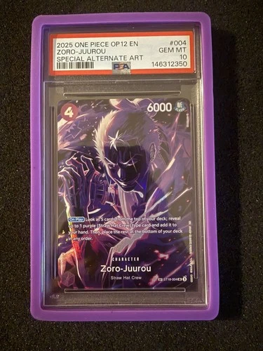 2025 ONE PIECE ST18-004 ZORO JUUROU OP12 LEGACY OF THE MASTER SP PSA 10 GEM MINT