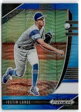 2020 Panini Prizm Draft Picks Justin Lange RC Blue & Carolina Blue Hyper High