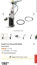 Fuel Pump Hanger Assembly Delphi HP10260