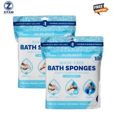 Scrubzz Disposable Rinse Free Bathing Sponges - Unscented, 50 Count