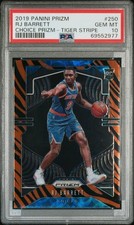 2019 -20 Panini Prizm RJ Barrett Choice Rookie Tiger Stripe Prizm PSA 10
