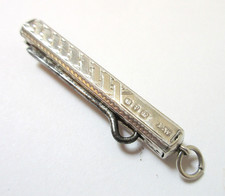 Antique Folding Glove Button Hook Embossed Sterling Silver