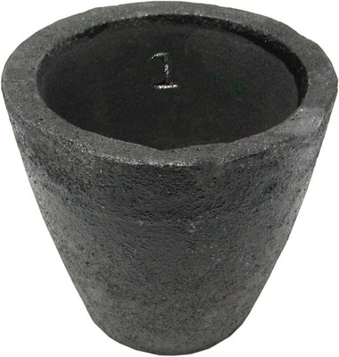 #1-2Kg Clay Graphite Crucibles Black Foundry Cup Furnace Torch Melting Casting