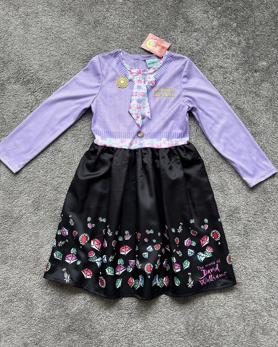 Costume Bambino Gangsta Granny Smiffys – David Walliams Book Day – Con Parrucca Viola