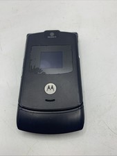 Vintage Motorola AT T Razr VGA Zoom 4x Flip Cell Phone Black UNTESTED See Pics
