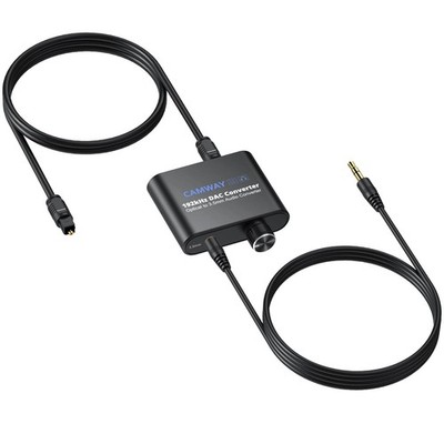 DA Wandler, 192KHz Digital zu Analog Audio Wandler, SPDIF Optisch zu 3,5mm Ad...
