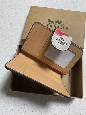 COACH Medium Corner Zip Wallet Cherry Print Chalk CZ762 outlet New