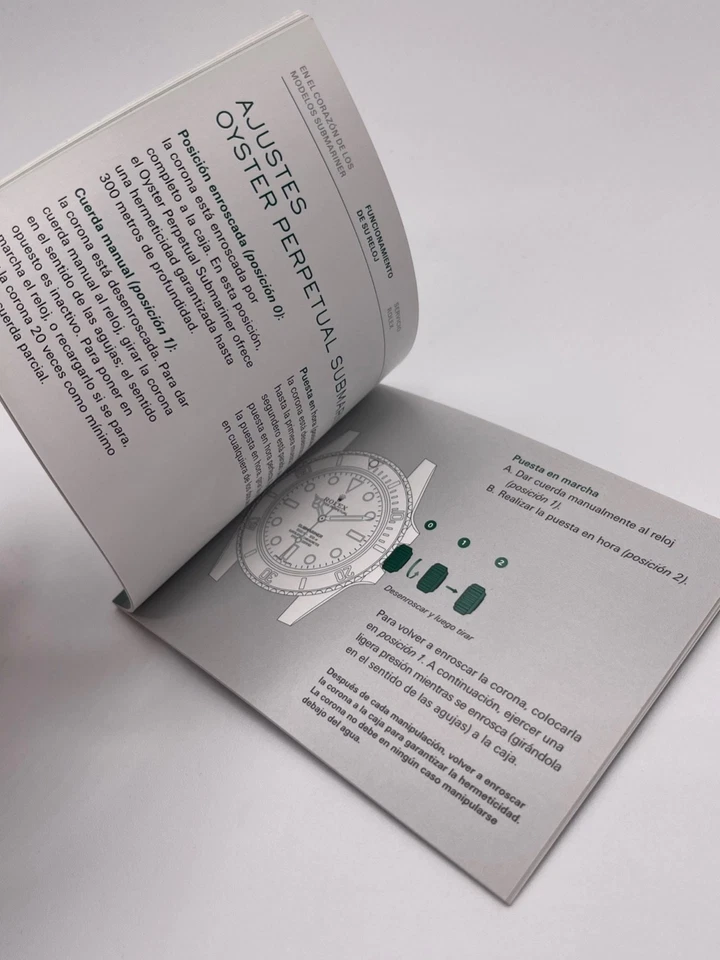 Rolex Submariner Date libretto corredo orologio watch booklet 2.2016 spagnolo - Immagine 4 di 4