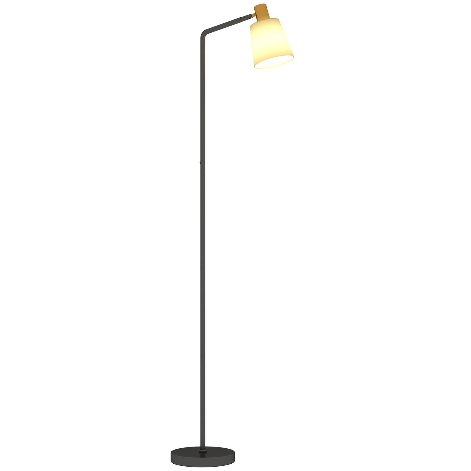 HOMCOM Lampada Da Terra LED Dimmerabile Con Telecomando – 11 Colori E 11 Intensità, Timer 60 Min, Nera