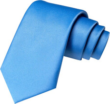 Solid Color Tie Mens Necktie for Business and Wedding