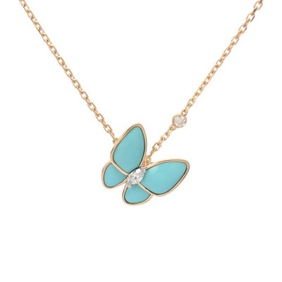 VAN CLEEF & ARPELS Do Papillon Türkis Diamant Anhänger 806000640768000