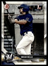 2018 Bowman Draft Micah Bello Milwaukee Brewers #BD-111