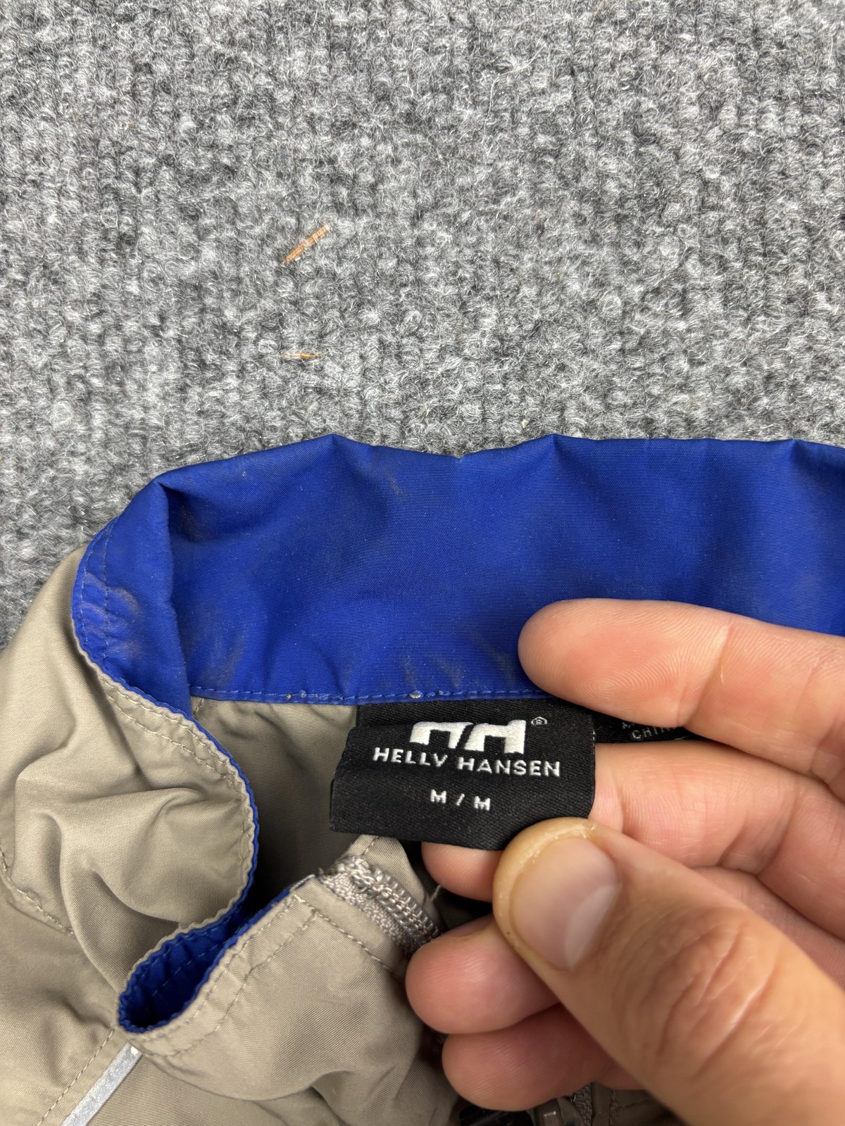 Helly Hansen Jacket Mens Medium Tan Half Zip Wind… - image 4